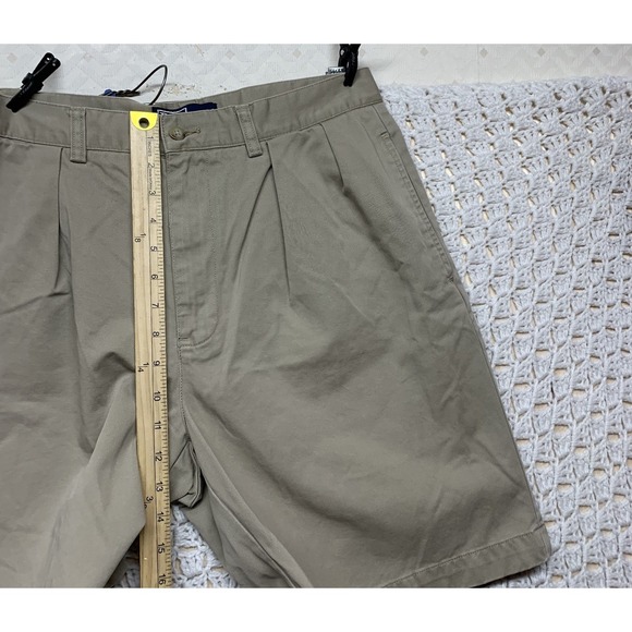 Polo Ralph Lauren Tyler Shorts Mens Size 32 Pleated Beige Classic Chino Original - Picture 7 of 11